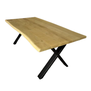 Eikenhouten tafel X-poot