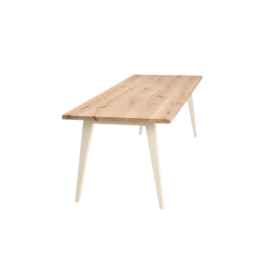 Tafel eikenhout rechthoekig – N-poot smal