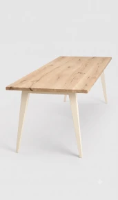 Tafel eikenhout rechthoekig – N-poot smal