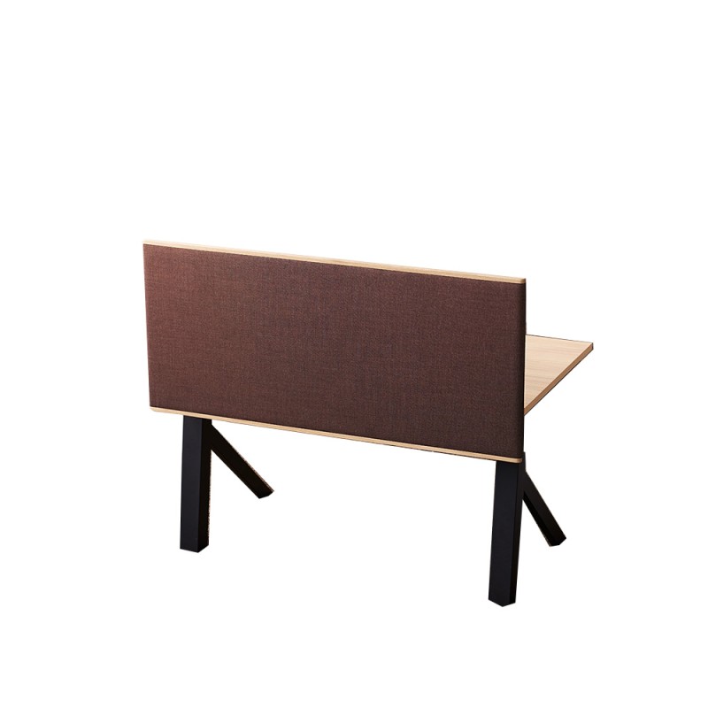 Akoestisch scherm Terra met houtrand