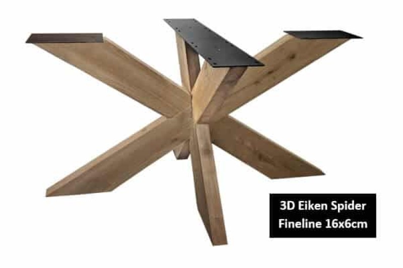 Eikenhouten ovale tafel spider