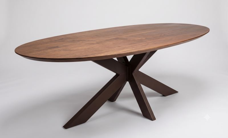Tafel Deens Ovaal – Spideronderstel smal