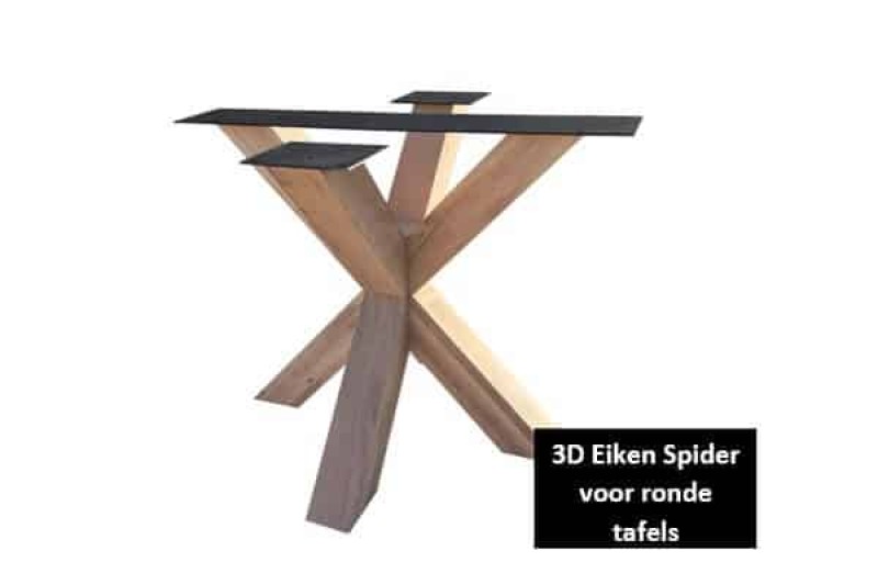 Eikenhouten ovale tafel spider