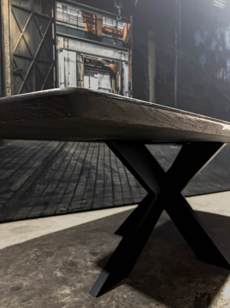 Eikenhouten ovale tafel spider