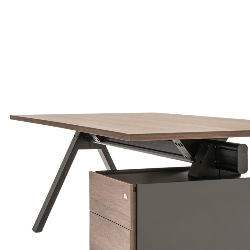 Viga bureau met aanbouw ladeblok