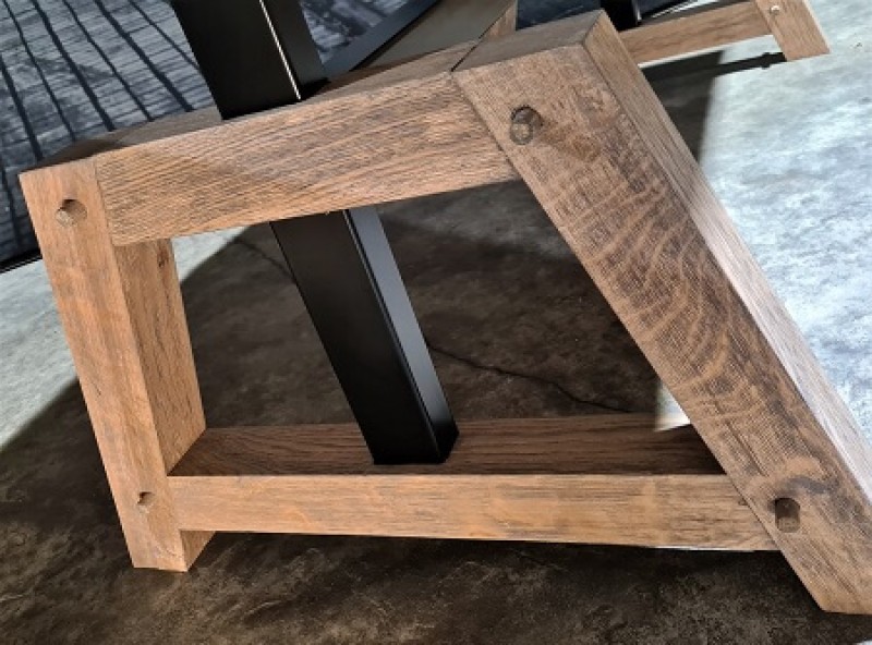 Vintable OAK-frame zit-sta tafel